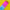 Three pink and blue gradient taper candles on a bright yellow background.